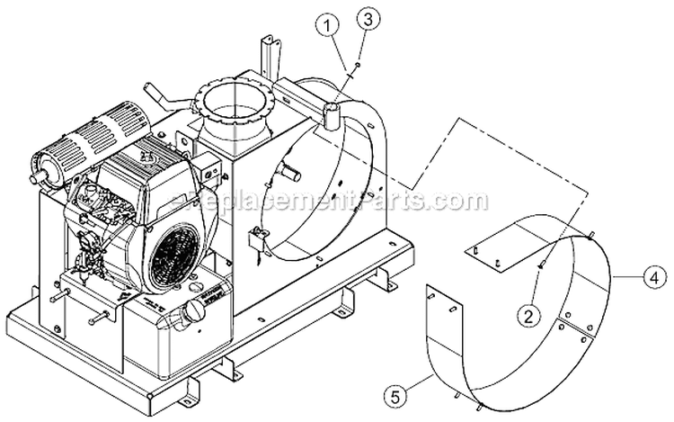 Replaceable Wear Liners Kit Diagram and Parts List for DL12653 B00001 Bear Cat Chipper Shredder